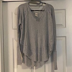Catalina Heather Gray Long Sleeve Thermal Top
